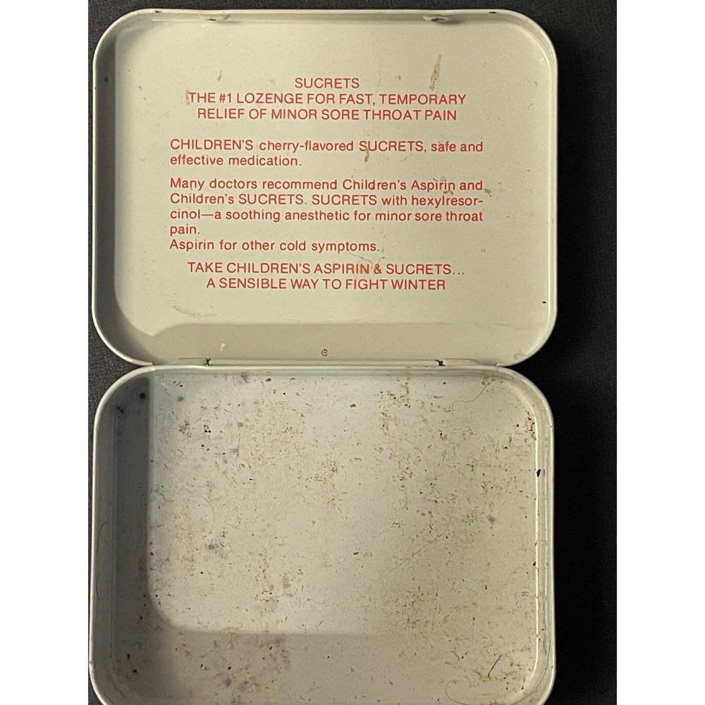 VTG Scucrets Children's Cherry Flavor Tin Can - Picture 4 of 4